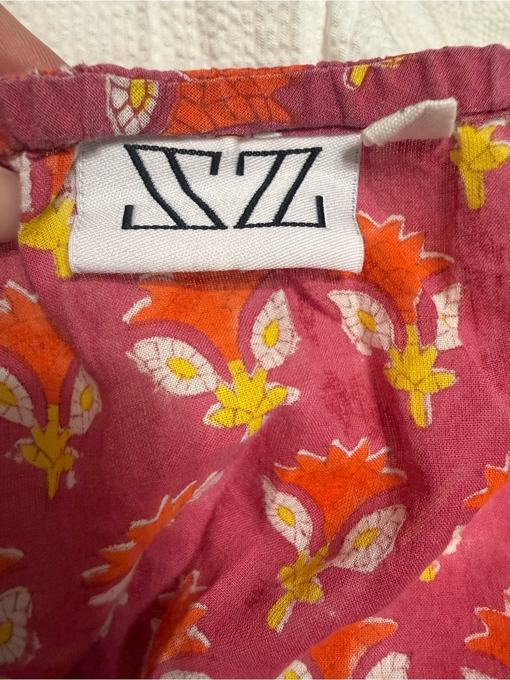 SZ Blockprints 100% Cotton Tiered Midi Bohemian Dress with Straps Size M - Picture 8 of 8
